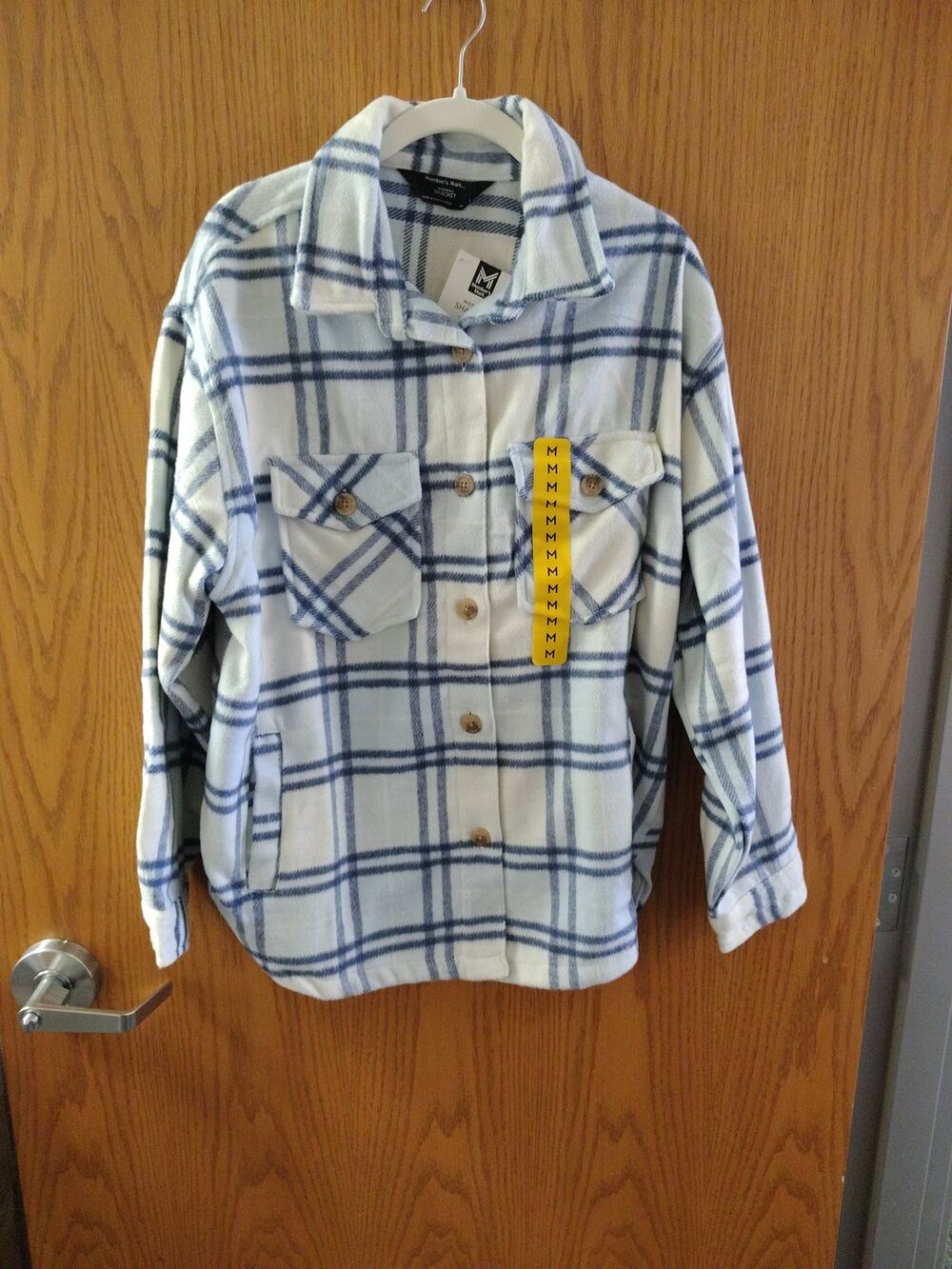 Member's Mark Women's Shacket Cream Solid Size L NWT